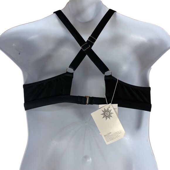 Cocoship Bikini Top Black Adjustable Swimsuit Built In Padding 38 B/C NEW - Picture 5 of 5